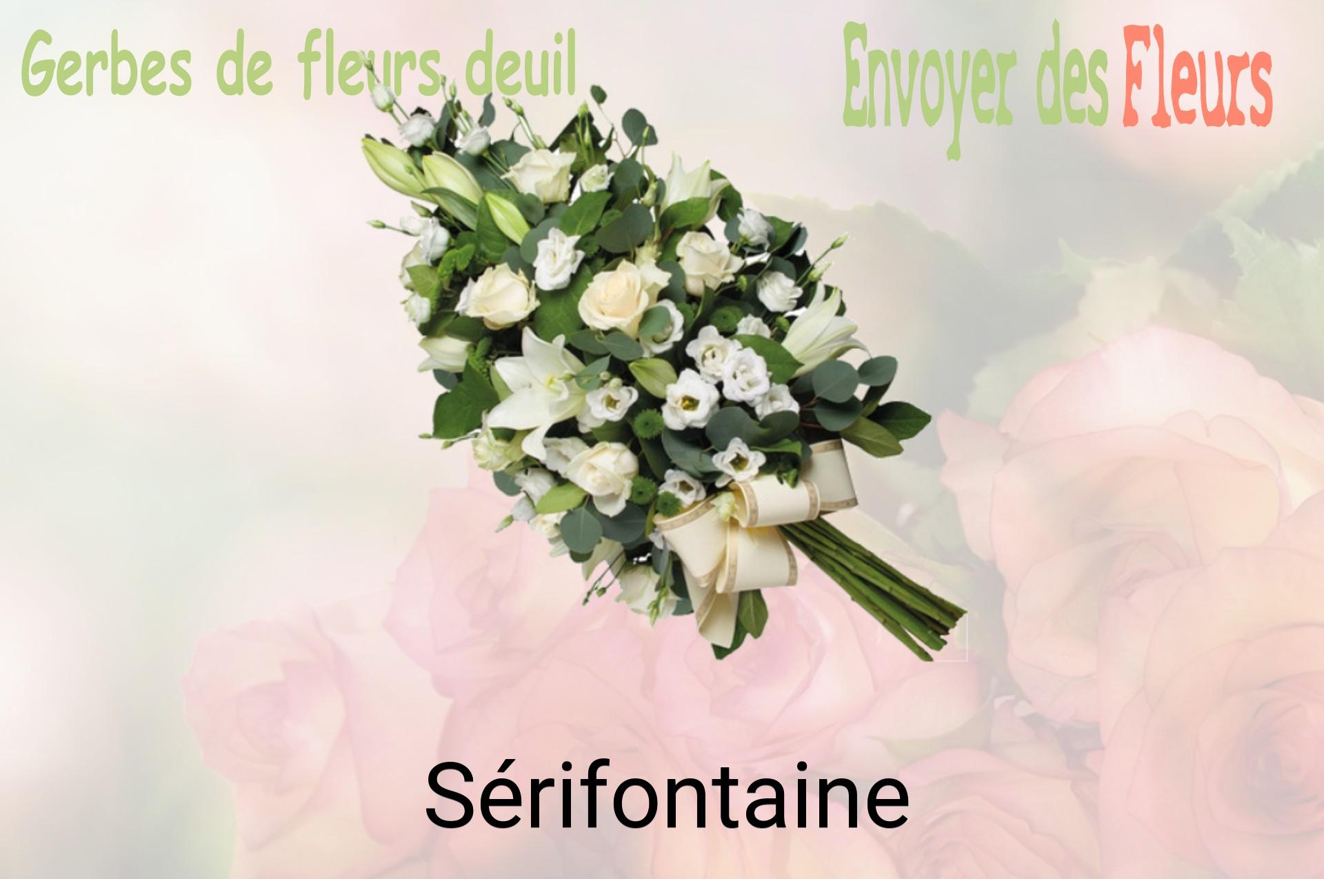 Gerbe de fleurs de deuil livrée à Sérifontaine